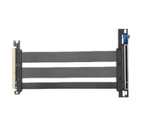 Annadue PCIe 5.0 X16 Riser Cable, 128GB/s PCI-E 16X Extension Cable for RTX4090 RX7900XTX with 180 Degree Male to 90 Degree Female Adapter for AI Gaming Servers Water Cooling (40cm)