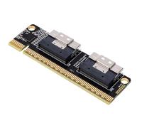 Annadue PCIE GEN4 X16 X8 Adapter Full Bandwidth | Compact Low Profile Pcb, Gold Finger 5u Plating, Led Power Status Indicator, Multi Drive Scalability, Reliable Data Transfer