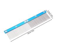 Annadue Pet Hair Trimmer Comb, Anti Static Dog Cat Hair Comb, Straight Row Grooming Tool for Shedding, Deshedding for Short Long Pets (Blue)