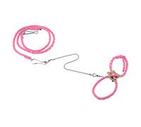 Annadue Pet Hamster Harness with Finder Bell, Adjustable (Pink) | Small Rat Training Lead, Soft Cotton Material, Adjustable Fit for Hamsters, Mice, and Other Small Pets