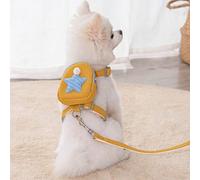 Annadue Pet Harness Leash Set, Adjustable Straps Even Pressure, Escape Proof Loose Cat Vest Belt for Outdoor Walking, Harness and Leash Reflective Travel (S (Recommended Within 2.5kg/5.5lb))