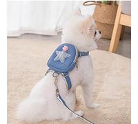 Annadue Pet Harness Leash Set, Adjustable Straps Even Pressure, Escape Proof Loose Cat Vest Belt for Outdoor Walking, Harness and Leash Reflective Travel (M (Recommended 2.5-5kg/5.-11lb))