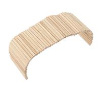 Annadue Pet Hideout Bridge, Wooden Climbing Tunnel for Small Animals, Bendable Hamster Hideout & Play Ladder for Rabbits Guinea Pigs (15 * 60CM)