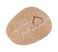 Annadue Pet Memorial Garden Stone, Lettering Simulation Pebbles Pet Grave Marker for Dogs Cats Grave Decor (Love Stone Sand Color)