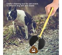 Annadue Pet Poop Scooper, Dog Waste Remover with Long Handle, Puppy Poop Picking Up Clip, Scooper for Yard Garden Walk (Yellow)