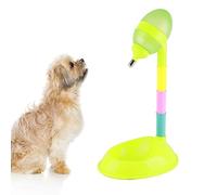 Annadue Pet Water Dispenser, Cat Dog Standing Bowl, Adjustable Height Water Dispenser for Cats Dogs, Pet Fountain with Large Capacity, No Spill Non Slip Bowls for Multiple Pets (green base)