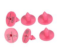 Annadue Plastic Animal Ear, 100 Pack with Numbers (Rose Red)