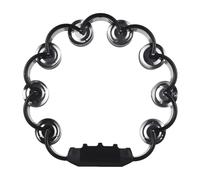 Annadue Pleasant Jingle Sound Tambourine Crisp Loud Bell Ring Metal Bell Sound Percussion Instrument Home School Supplies Green 212g Orchestras (Black)