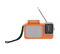 Annadue Portable AM FM Radio, Dual Power Vintage Bluetooth Transistor Radio with LED Light Memory Card Slot Headphone Jack for Camping Travel Outdoor Adventure (With User Manual)