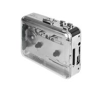 Annadue Portable Cassette Tape Player, Transparent MP3 Converter with USB 2.0, Stereo Sound, Compact Design, for Music Transfer Listening