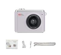 Annadue Portable Keychain Digital Camera, 64MP 2.5K Compact Camera Digicam with Necklace and Keychain, 1.4 Inch Display, 16X Zoom, 11 Filters, 70° Lens Angle, 300mAh Rechargeable (Purple)