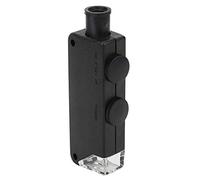 Annadue Portable Pocket Microscope, 60-100X Adjustable Magnifier Loupe, Mini Magnifying Glass with LED Light for Observing Coins Plants, Ideal for Kids Students Adults