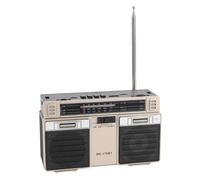 Annadue Portable Radio AM FM SW, Rechargeable Full Band Radio with Fed Bluetooth Speaker Battery or Plug the Wall for Outdoor Trips At Home in the Home (Gold)