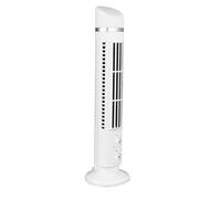 Annadue Portable Tower Fan, 34dB Quiet Oscillating Tower Bladeless Fan with Light, 90 Degree Oscillation, Mini Desktop Fan for Indoor Home Bedroom Office Room (White)