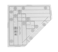 Annadue Professional Acrylic Grids Quilt Ruler 5.43 Inch Non Slip Precise Scale Sewing Ruler for DIY Quilting, Fabric Cutting & Pattern Making, I for 6 8 10 Inch Ananas Blocks