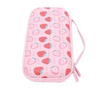Annadue Protective Case for Handheld Game Console, Strawberry Themed EVA Carrying Bag with 12 Game Card Slots, Drop Proof Water Resist Design for Console and Accessories (Regular Style)