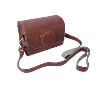Annadue PU Leather Camera Bag, Vintage Crossbody Bag with Adjustable Strap, Removable Padded Dividers, for Women Travel Photography Work