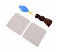 Annadue Record Cleaning Kit Air Blower Dust Blower Squeeze Anti Static Cleaning Brush Microfiber Cloth with Wooden Handle for Records Cameras CD Player Keyboard