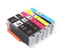 Annadue Replacement Ink Cartridge, Multi-Coloured, Inkjet Printer Cartridges Set for MG5770 MG6870 MG7770, for TS5070 TS6070 TS8070 (BK BK C M Y 5 Colors)