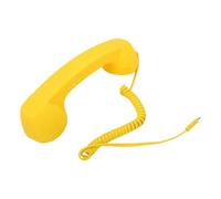 Annadue Retro Phone Handset Type C Wired Cell Phone Receiver with Volume Control Speaker Mic for Mobile Video Conferencing Calls Meetings Green (Yellow)