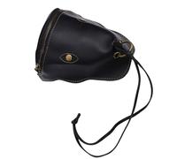 Annadue Retro PU Leather Waist Storage Bag Multi-Functional Men Waist Hanging Bag for Daily Life (Black)