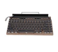 Annadue Retro Typewriter Keyboard, Wireless Mechanical with Round Keycaps | Bluetooth USB C Keyboard with Metal Frame, 14 Backlit Modes for PC Tablet Phone, 83 Key Mechanical Axes