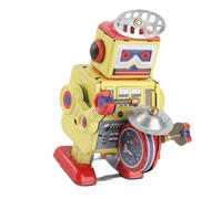 Annadue Retro Wind Up Robot Toy, Vintage Iron Clockwork Robot