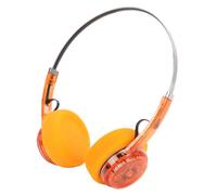 Annadue Retro Wireless Bluetooth Headphones, 40mm over Ear Headphones, 20 Hour, Bluetooth 6.0, USB-C Charging, Built in Microphone, Supports Pairing with Two Devices (Translucent Orange)