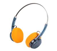Annadue Retro Wireless Bluetooth Headphones, 40mm over Ear Headphones, 20 Hour, Bluetooth 6.0, USB-C Charging, Built in Microphone, Supports Pairing with Two Devices (Transparent Blue)
