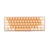 Annadue RGB Gaming Keyboard, Compact 61 Keys with Mechanical Feel, 6 Backlight Effects, 8 Color Switching, Plug and Play, forand OS X (Yellow Orange)