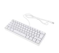 Annadue Russian Mechanical Gaming Keyboard, 61 Key Compact Wired Keyboard with Russian English Layout, RGB Backlit, Anti Ghosting Keys, for Work Gaming Business Travel (White)