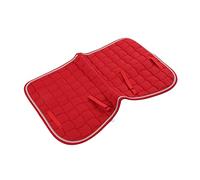 Annadue Saddle Pad, All Purpose Double Rope Saddle Pad, Soft Breathable Horse with Hand Strap Girth for Horses (Red)