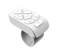 Annadue Scrolling Remote Control Fingertip Wireless Bluetooth Page Turner,Easily Realize Shutter Control, Video Page Turning, Etc Compatible with IOS 15 and Android 8 and Above (White)