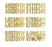Annadue Self Adhesive Letter Stickers, 100PCS Capital Letter and Number Water Proof Sticker Kit, Alphabet Number Stickers for Mailbox, Sign, Window, Door, Car (TN-2.5 Inch Hot Foil Letters)