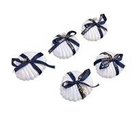 Annadue Shell Favor Box with Scented Candle, Large Resin Seashell Candy