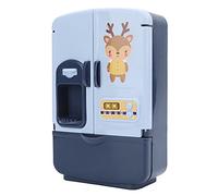 Annadue Simulation Intelligent Kitchen Toys Set, Double Door Refrigerator Toy, Mini Fridge Toy with Sound Light, Play House for Kids, Little Chef for Kitchen Pretend Play (Blue)