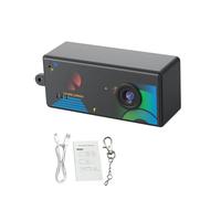Annadue Small Digital Camera Keychain, 0.96 Inch Screen 1080P Video, 5 Retro Filters, 130° Wide Angle Camera for Travel Party (Black)