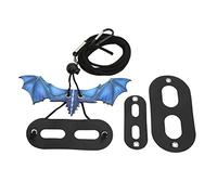 Annadue Small Reptile Harness, Adjustable Bearded Dragon Leash for Outdoor Walking, Soft Lizard Harness for Hamsters, Reptile Pets Supplies (Blue)