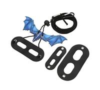 Annadue Small Reptile Harness Soft Adjustable Bearded Dragon Leash for Outdoor Walking for Hamsters Lizard (Blue)