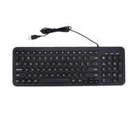 Annadue Small Wired Keyboard, Ultra Slim Compact USB Keyboard with Quiet Low Profile Keys and Multimedia Hotkeys, Zero Lag Plug and Play, for PC Laptop Desktop (Black)