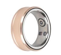 Annadue Smart Ring Sleep and Fitness Tracker, IP68 Waterproof, Bluetooth, with Thermometer, Step Counter, Camera Remote, Gold