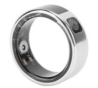 Annadue Smart Ring with Touch Screen, Multiple Sports Modes, IP68 Water Proof, Fitness Ring for Climbing, Cycling, Running, Silver (No.9)