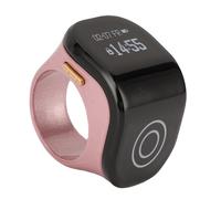 Annadue Smart Tasbih Counter Ring, Digital Electronic Tally Counter with Smart Touch Technology and Large LCD Display for Muslim Islamic Prayer, Work, Sports and Daily Life (Rose Gold)