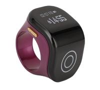 Annadue Smart Tasbih Counter Ring, Digital Electronic Tally Counter with Smart Touch Technology and Large LCD Display for Muslim Islamic Prayer, Work, Sports and Daily Life (Purple)