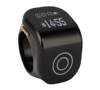 Annadue Smart Tasbih Counter Ring, Digital Electronic Tally Counter with Smart Touch Technology and Large LCD Display for Muslim Islamic Prayer, Work, Sports and Daily Life (Black)