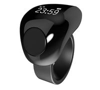 Annadue Smart Tasbih Zikr Ring, Bluetooth 5.1 Adjustable Muslim Digital Azan Alarm Clock Finger Counter Clicker Ring for Men Women (18&20mm)