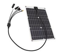 Annadue Solar Battery Panel 50W, 18V Monocrystalline Silicon Portable Solar Charger Panel, 4 Connectors High Efficiency for Outdoor Camping RV
