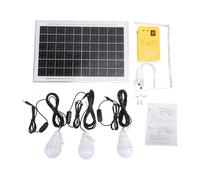 Annadue Solar Generator Kit with 3 LED Bulbs, 4 Head USB Charging Cable, Portable Power Station for Outdoor Camping, Off-Grid Home Backup with 6000mAh Battery, High-Efficiency Solar