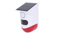 Annadue Solar Sound & Light Alarm Motion Sensor, 100dB Outdoor Security Siren IP67 Water Proof Strobe Security Alarm System for Farms, Villas, Hotels, Etc