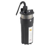 Annadue Solar Submersible Water Pump, 30m Lift 6.5L Deep Well Water Pump DC 24V for Irrigation Pond (Black)